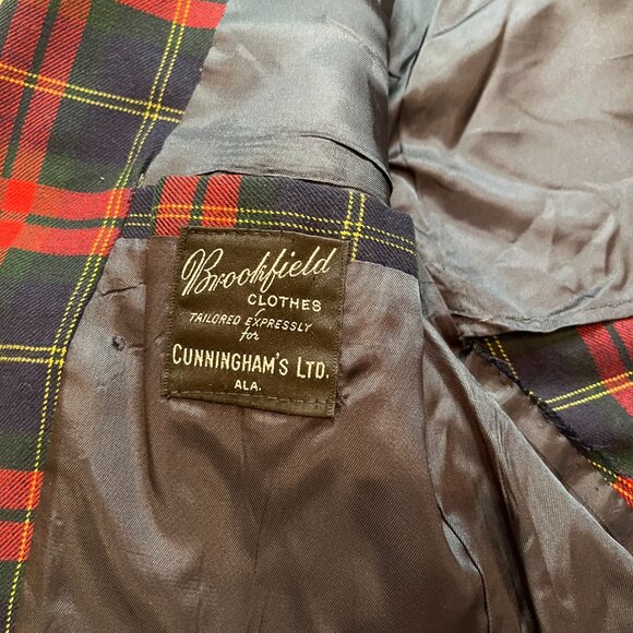 Vintage Fioravanti Tartan Plaid Sport Coat w/ Firmin London Gold Buttons 42 Reg - Picture 5 of 16